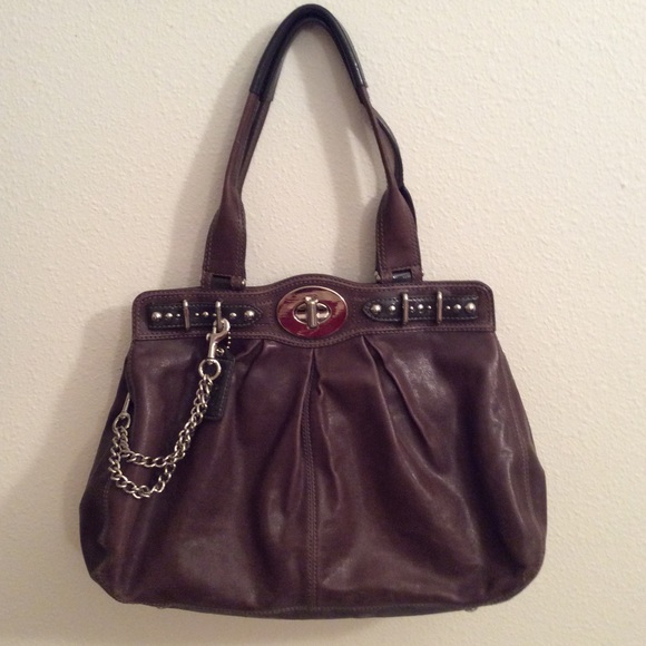 Coach Handbags - Coach limited edition pewter carryall EUC